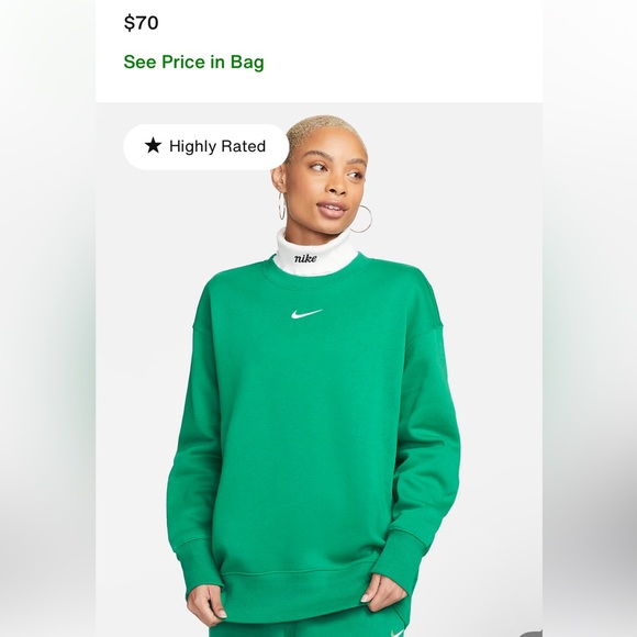 Womens nike oversized crew neck sweatshirt - Picture 3 of 4